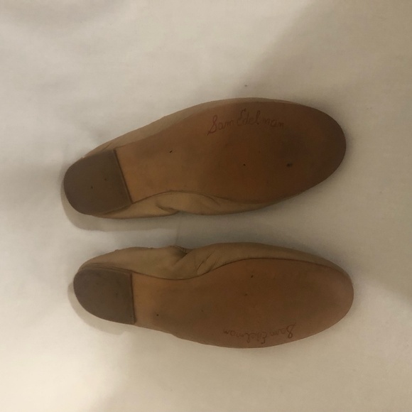Sam Edelson Taupe Genuine Leather 8.5M Flat Shoes - Picture 5 of 5